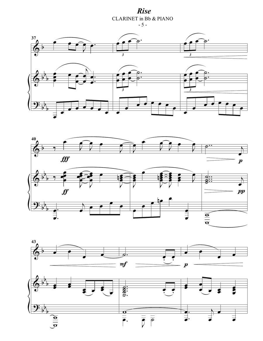 Rise B-Flat Clarinet scores gallery preview page 5