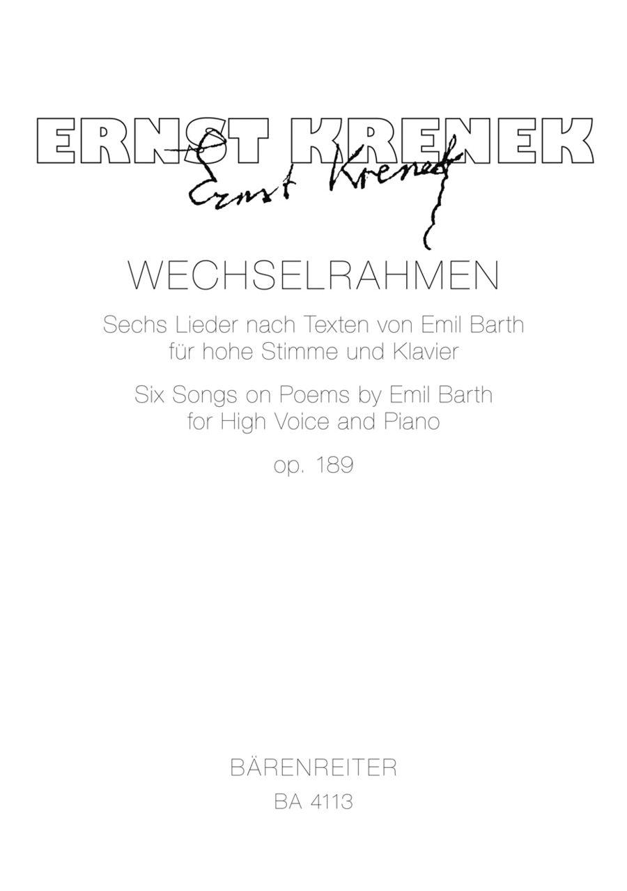 Wechselrahmen, Op. 189 High Voice scores gallery preview page 1