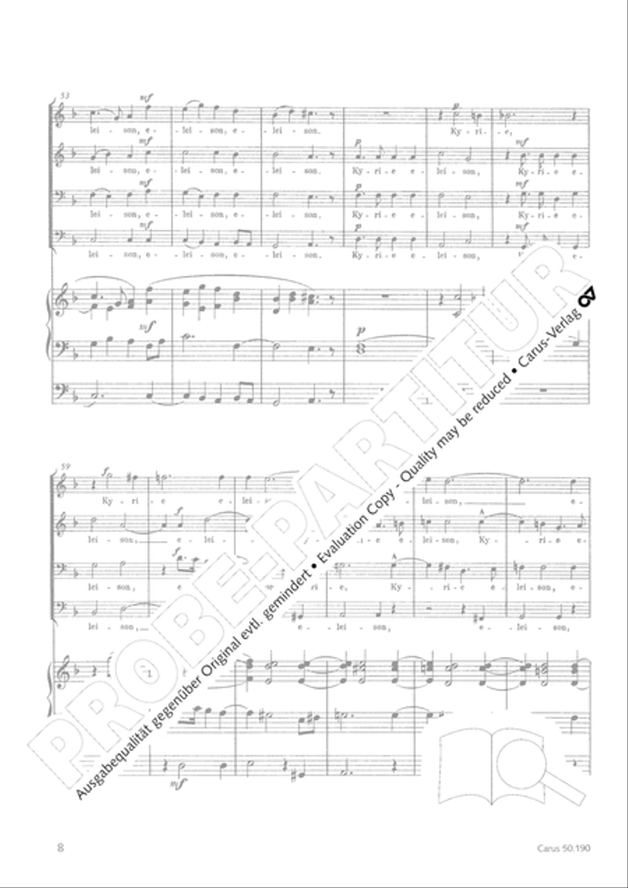 Mass in F major TTBB scores gallery preview page 8