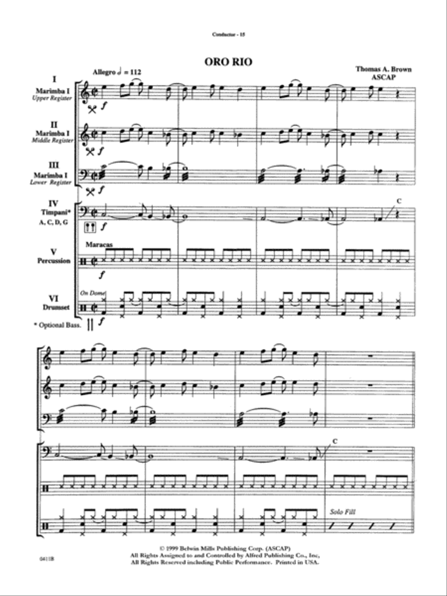 The Mexican Collection, Volume 1 Percussion Ensemble scores gallery preview page 9
