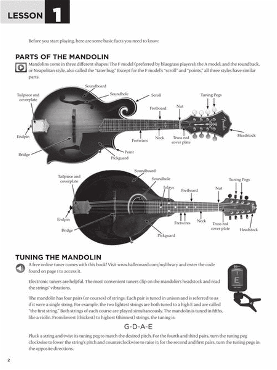 First 15 Lessons – Mandolin Guitar Tablature scores gallery preview page 4