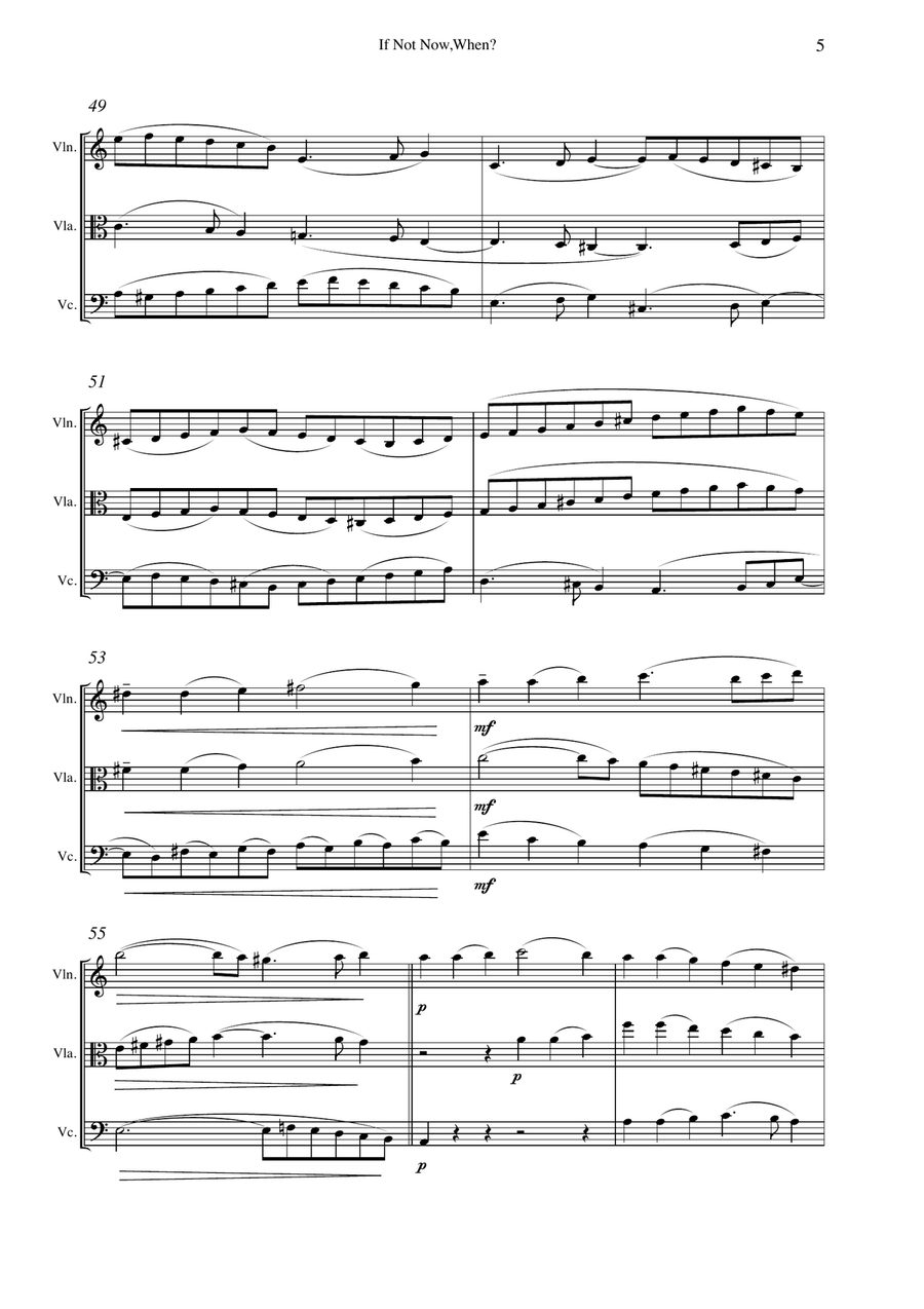 String Trio (for Violin, Viola and Violoncello) String Trio scores gallery preview page 5