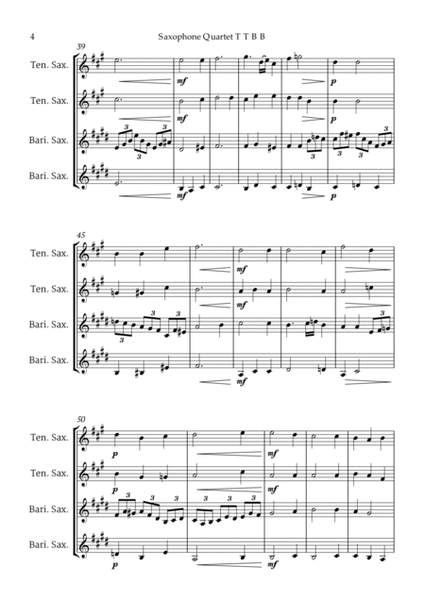 Bach Jesu, joy of man's desiring for Saxophone Quartet T T B B image number null