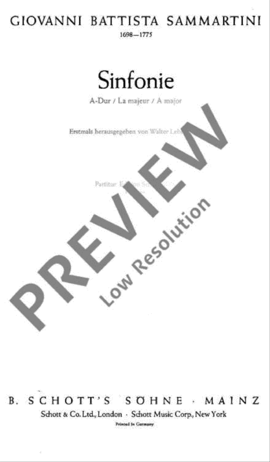 Sinfonia A Major String Orchestra scores gallery preview page 2