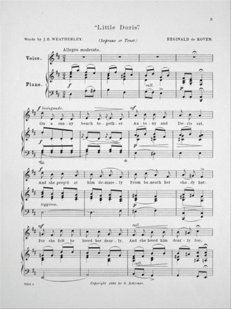Little Doris (Soprano or Tenor) Voice scores gallery preview page 2