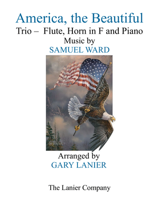 Book cover for AMERICA, THE BEAUTIFUL (Trio – Flute, Horn in F and Piano/Score and Parts)