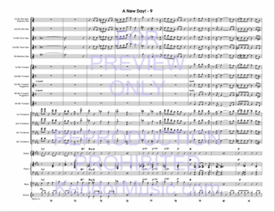 New Day!, A (Full Score) Jazz Ensemble scores gallery preview page 10