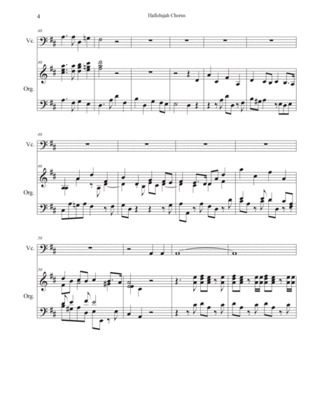 Hallelujah Chorus from "The Messiah" for Solo Cello & Organ image number null