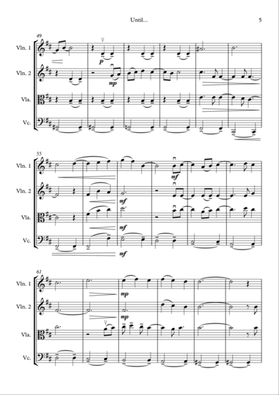 Until... Until... String Quartet scores gallery preview page 5