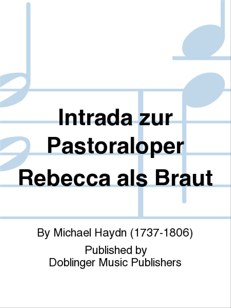 Intrada zur Pastoraloper Rebecca als Braut Orchestra scores gallery preview page 1