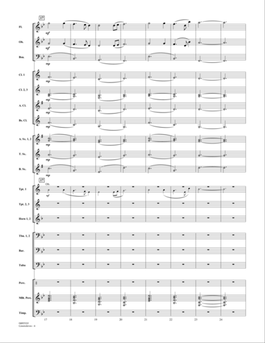 Greensleeves - Full Score Concert Band scores gallery preview page 4
