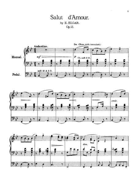 Album of Twenty Popular Pieces for Organ (Nineteenth-century music, mostly transcriptions, with a few original organ compositions), Volume 1