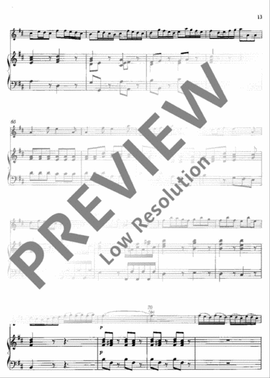 Concerto D major Flute scores gallery preview page 14