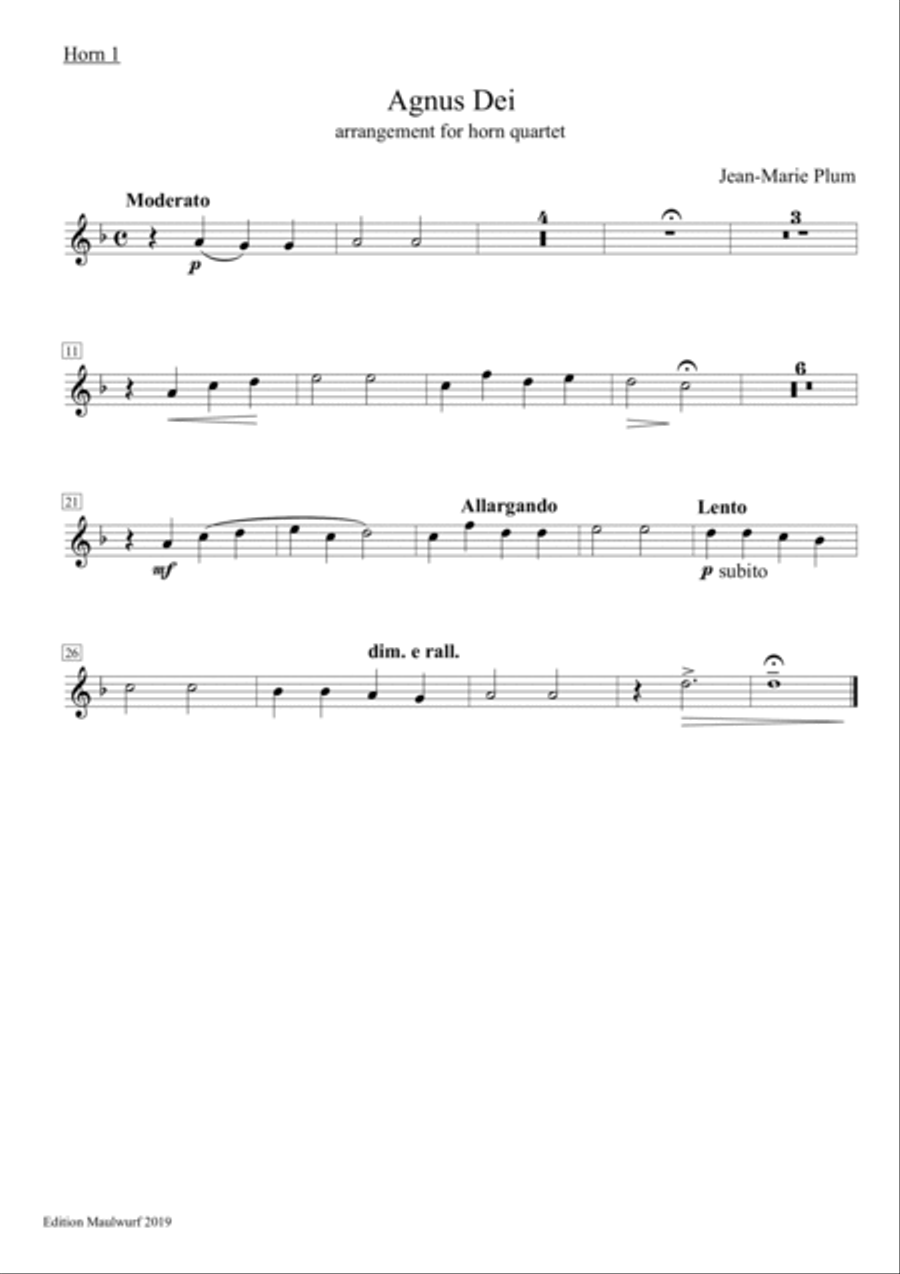 Agnus Dei Brass Quartet scores gallery preview page 2
