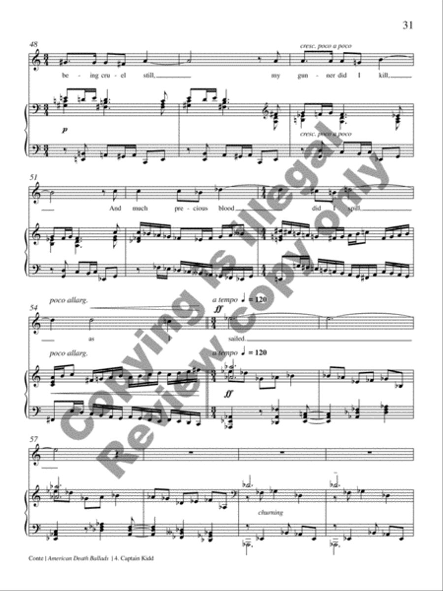 American Death Ballads (Piano/Vocal Score) Medium Voice scores gallery preview page 21