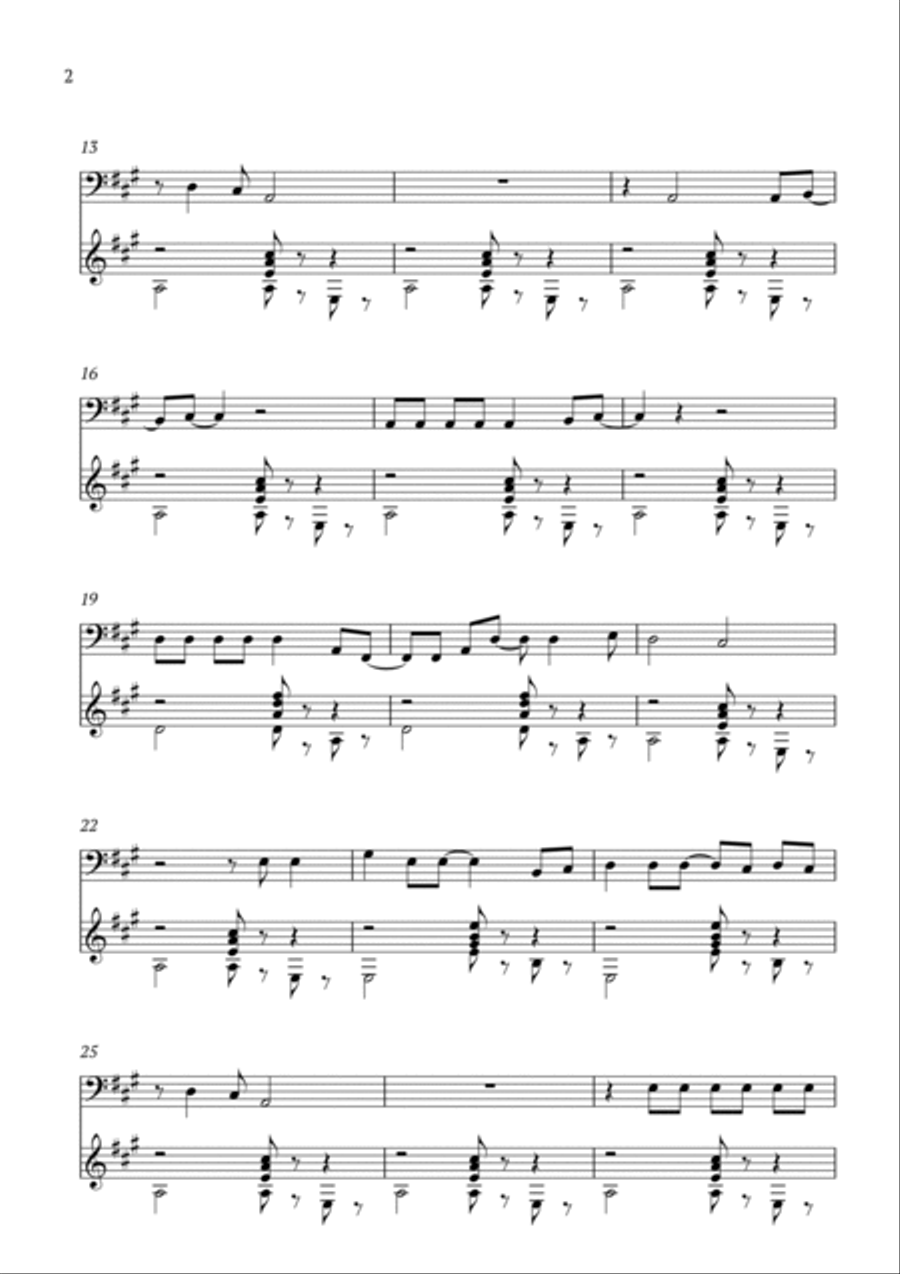 Kiss The Girl String Duet scores gallery preview page 2
