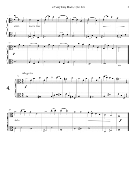 Sebastian Lee 22 Easy Duets Op. 126 for Two Violas