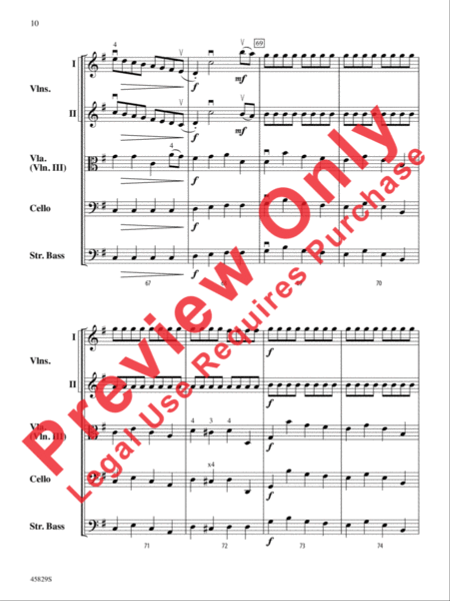 Sleigh Ride String Orchestra scores gallery preview page 10