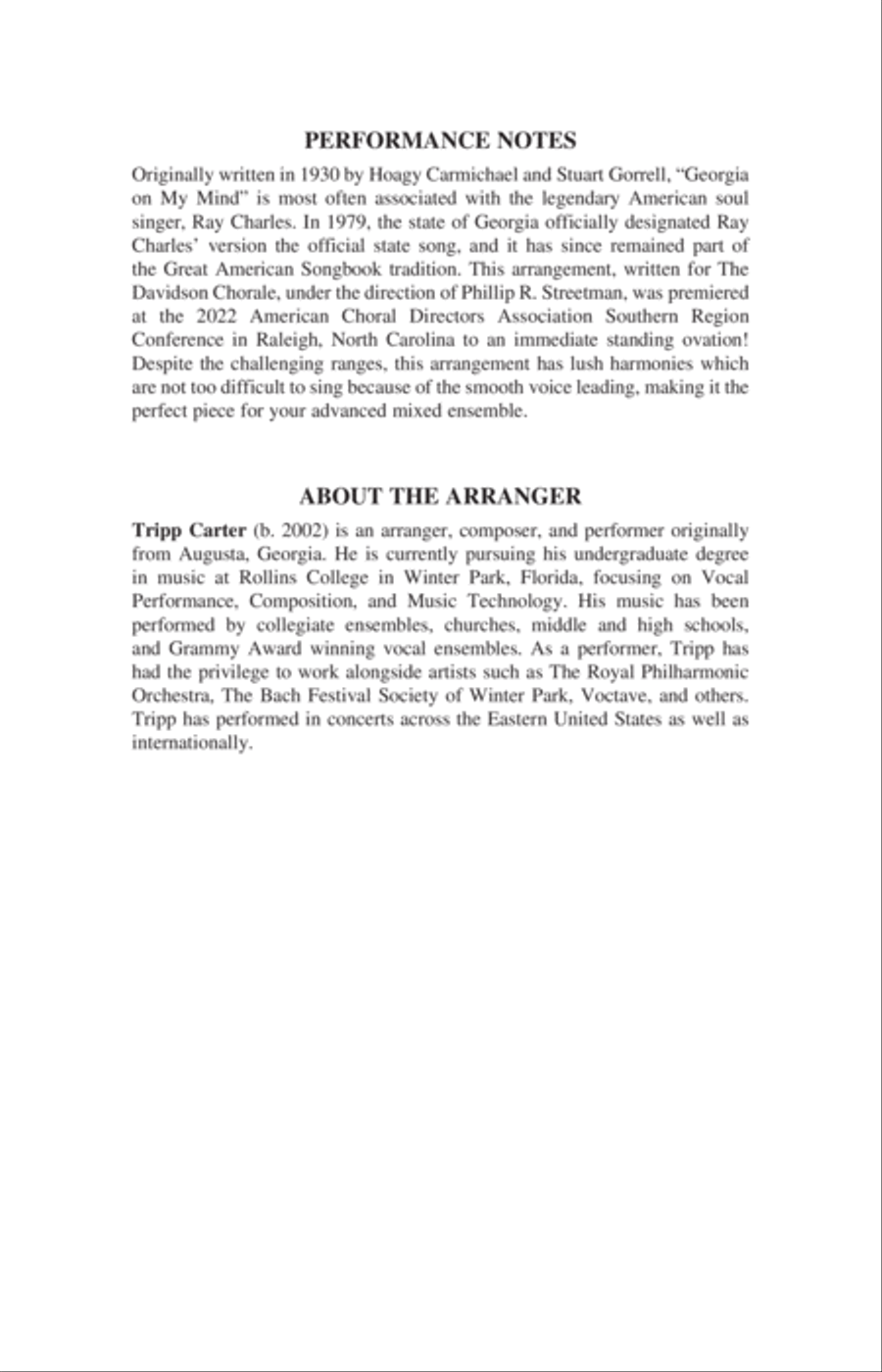 Georgia On My Mind (arr. Tripp Carter) SSAATTBB scores gallery preview page 11