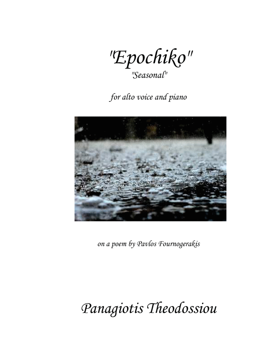 "Epochiko" for alto voice and piano image number null