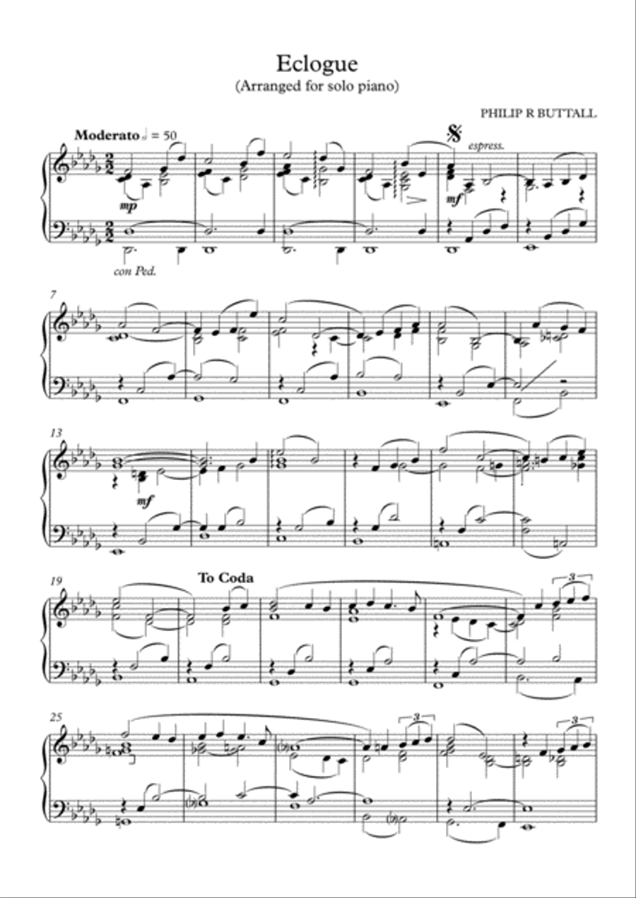 Eclogue (Piano Solo) Eclogue (Piano Solo) Piano Solo scores gallery preview page 2