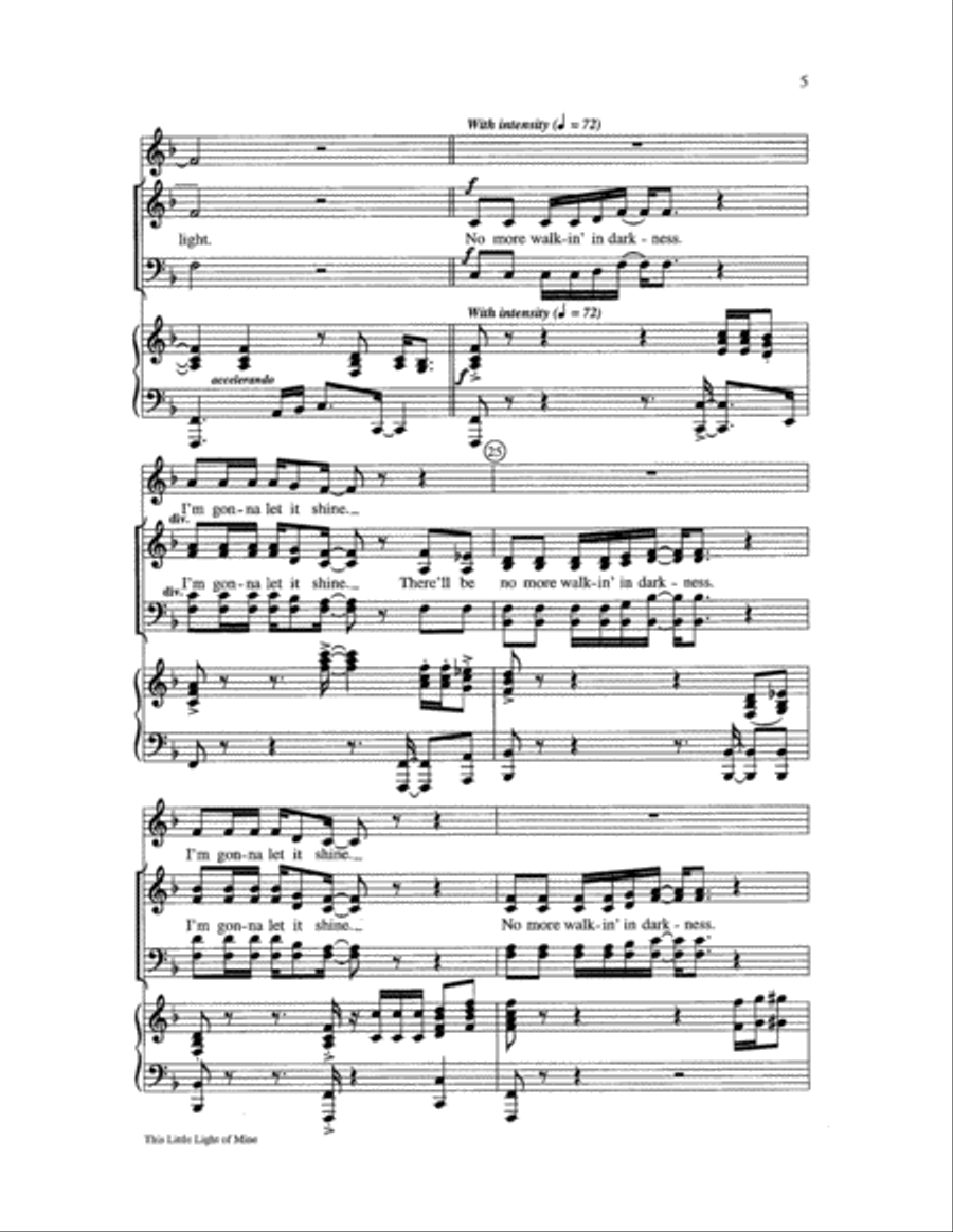 This Little Light of Mine 4-Part scores gallery preview page 5