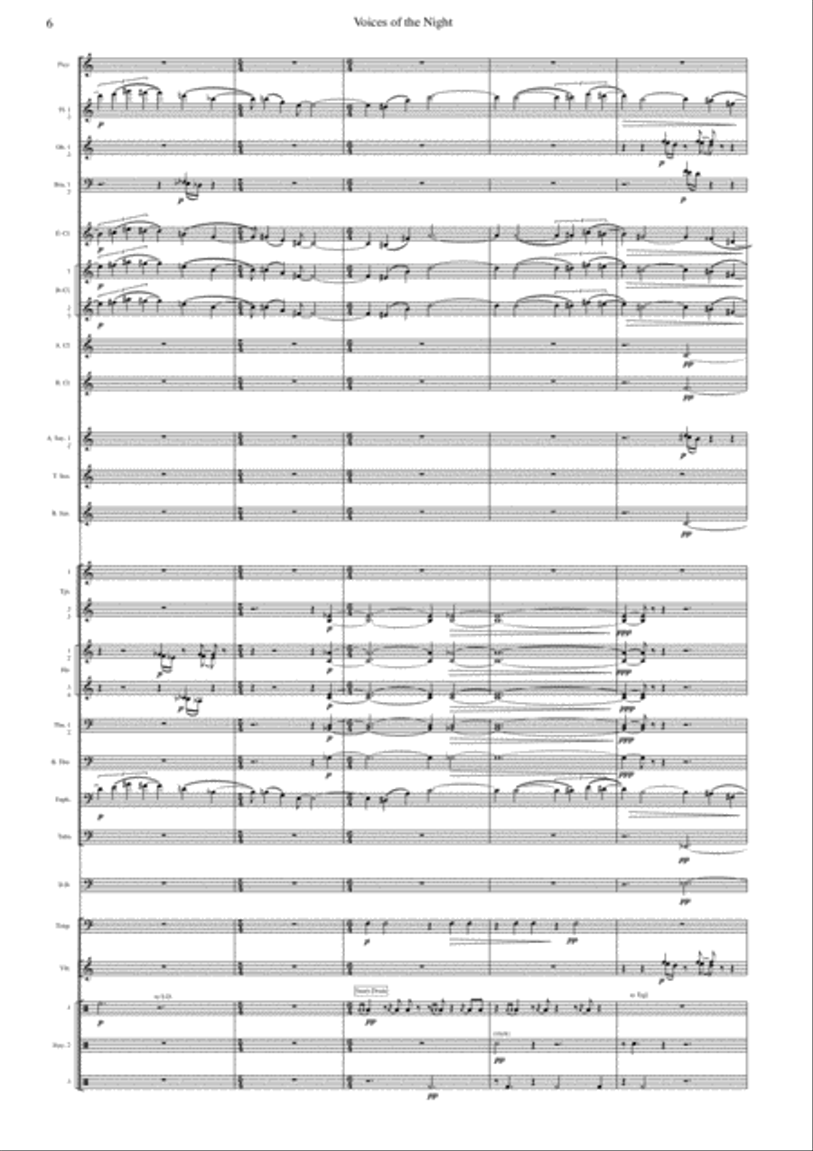 Voices of the Night - band Concert Band scores gallery preview page 6