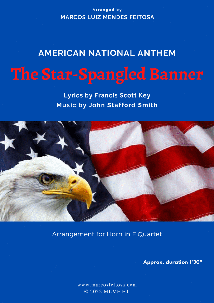 The Star-Spangled Banner (American Anthem) - Horn in F Quartet French Horn Quartet scores gallery preview page 1