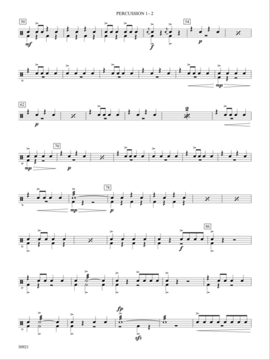 The Ringmaster: 1st Percussion Concert Band scores gallery preview page 2