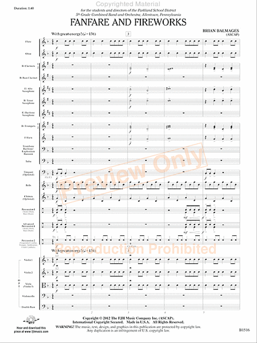 Fanfare and Fireworks Concert Band scores gallery preview page 4