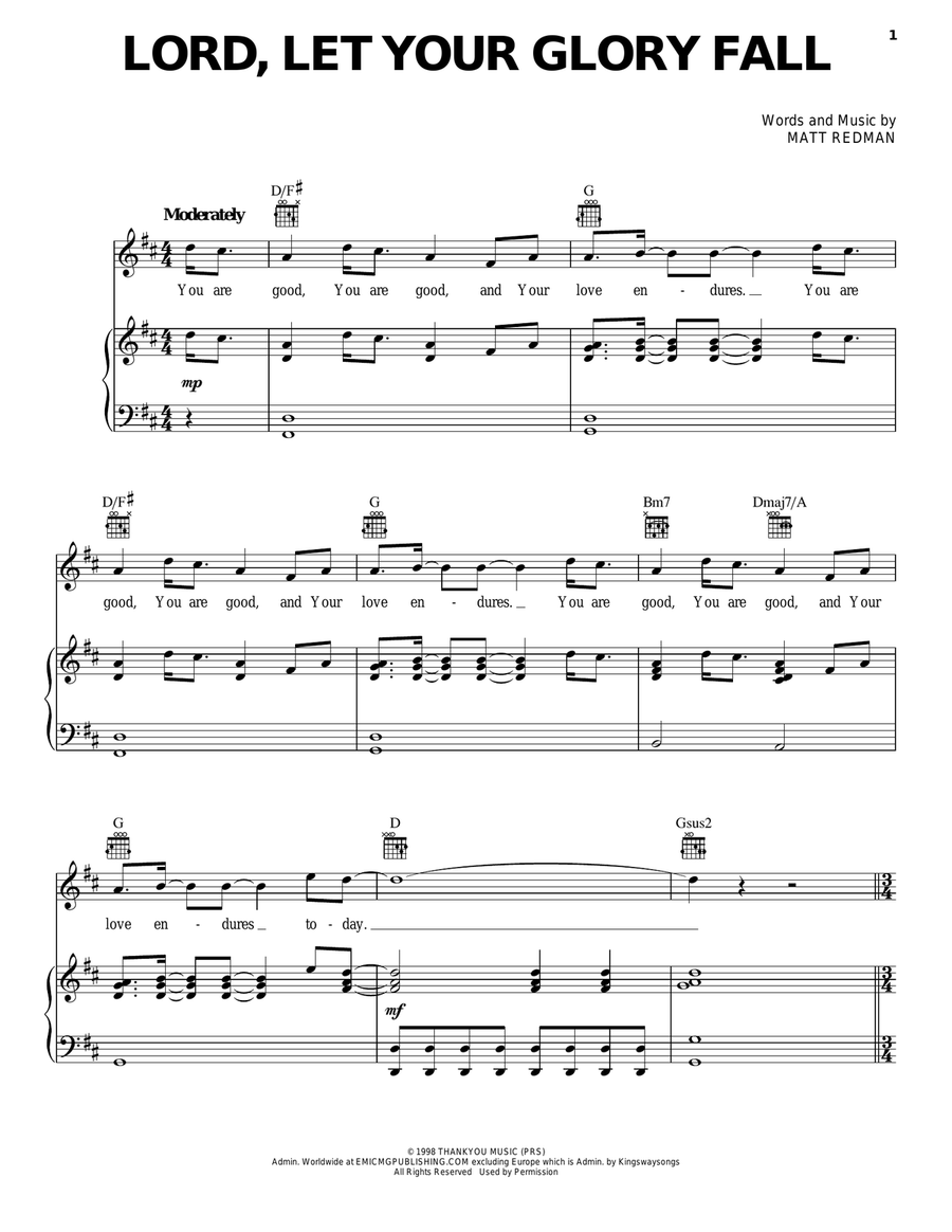 Lord, Let Your Glory Fall Acoustic Guitar scores gallery preview page 1