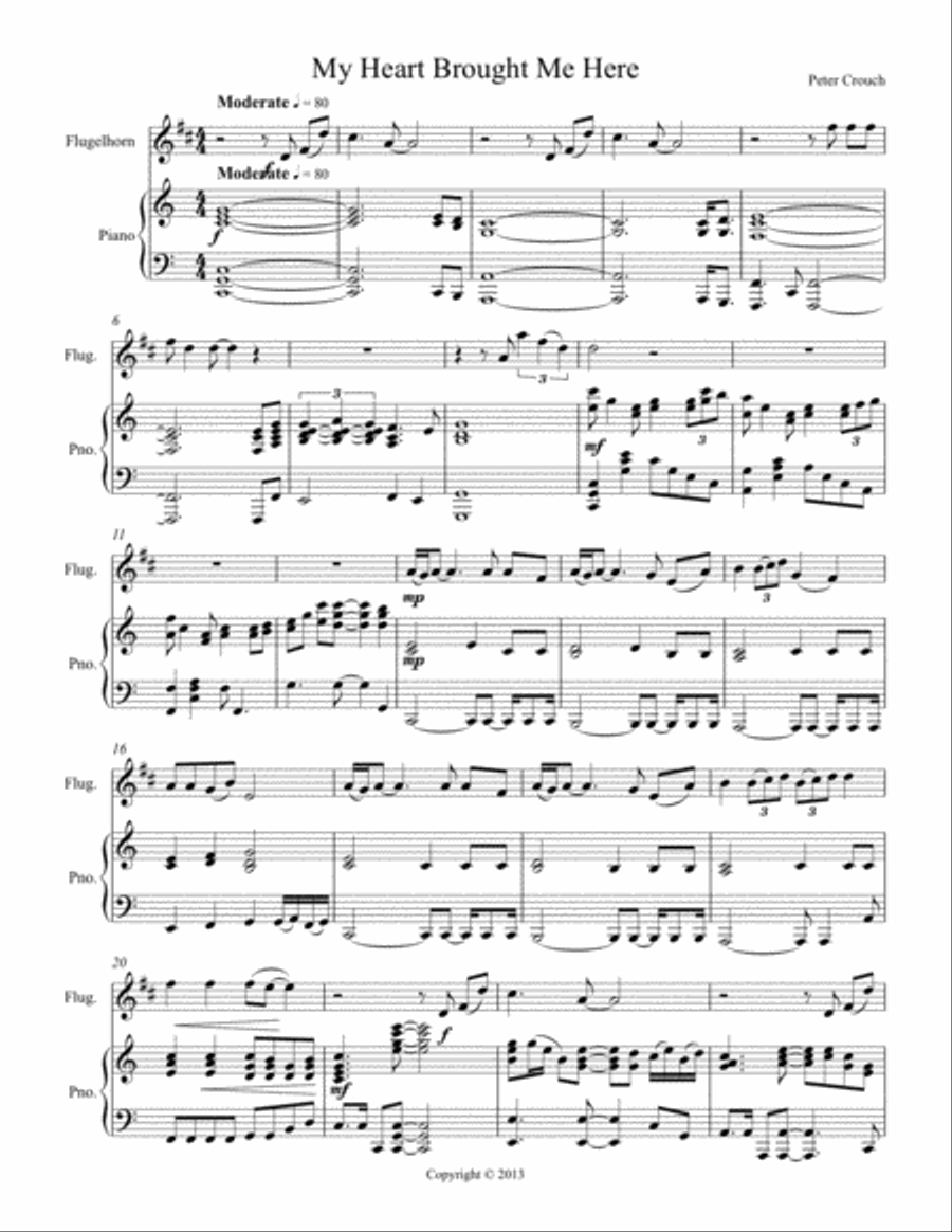 My Heart Brought Me Here Trumpet Solo scores gallery preview page 3