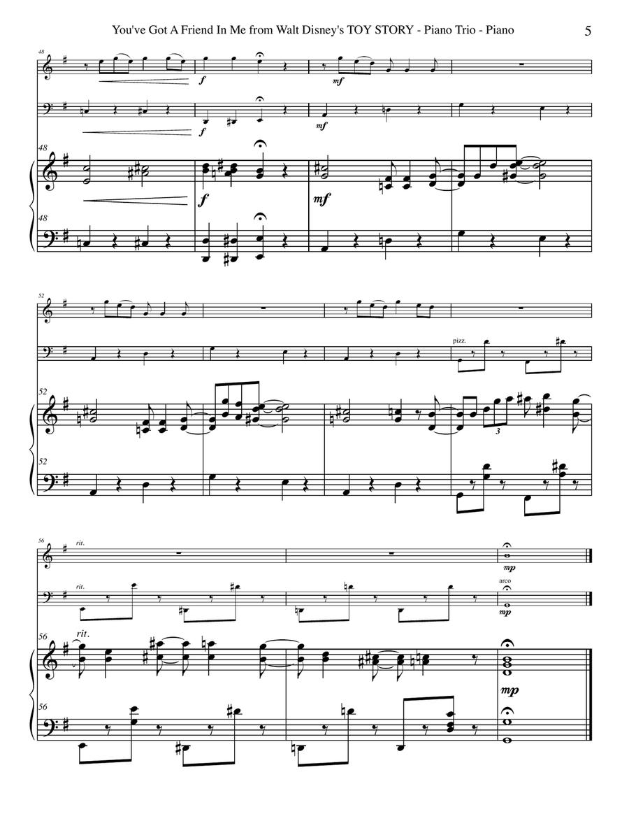 You've Got A Friend In Me Piano Trio scores gallery preview page 5