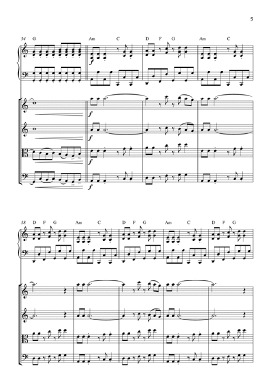 Rock You Like A Hurricane String Quartet scores gallery preview page 5