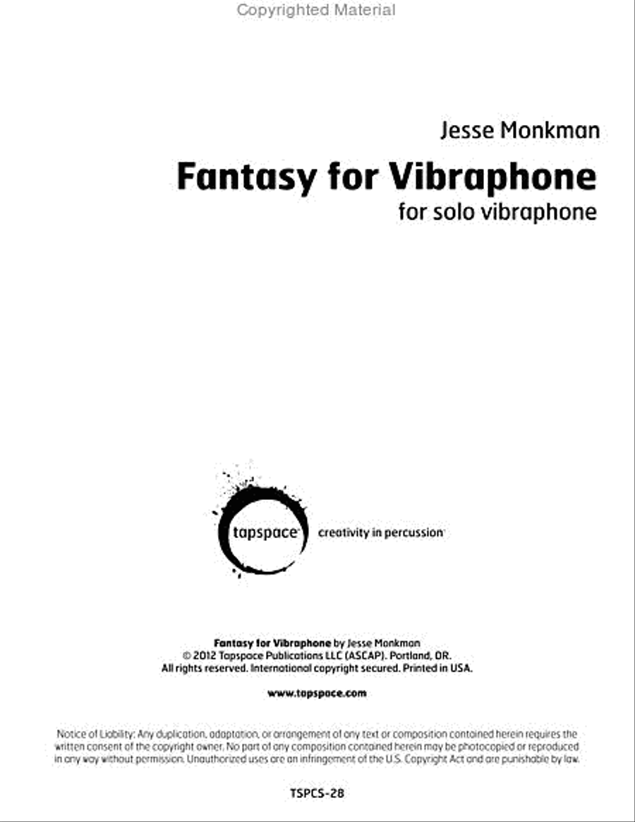 Fantasy for Vibraphone Vibraphone scores gallery preview page 2