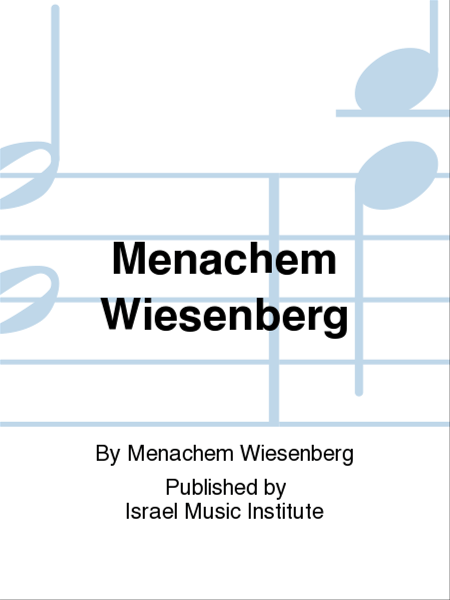Menachem Wiesenberg Cello scores gallery preview page 1