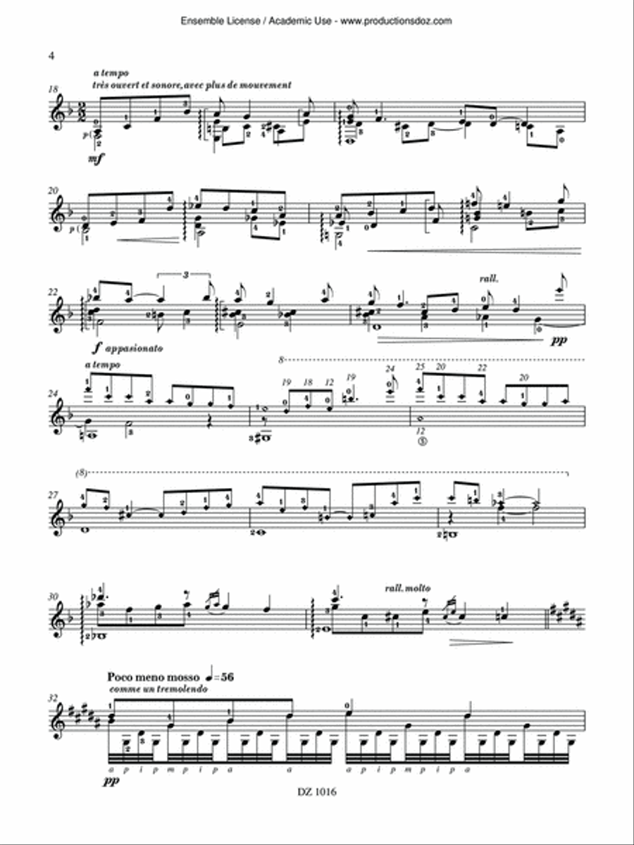 Scènes panoramiques - Aurore boréale Classical Guitar scores gallery preview page 4