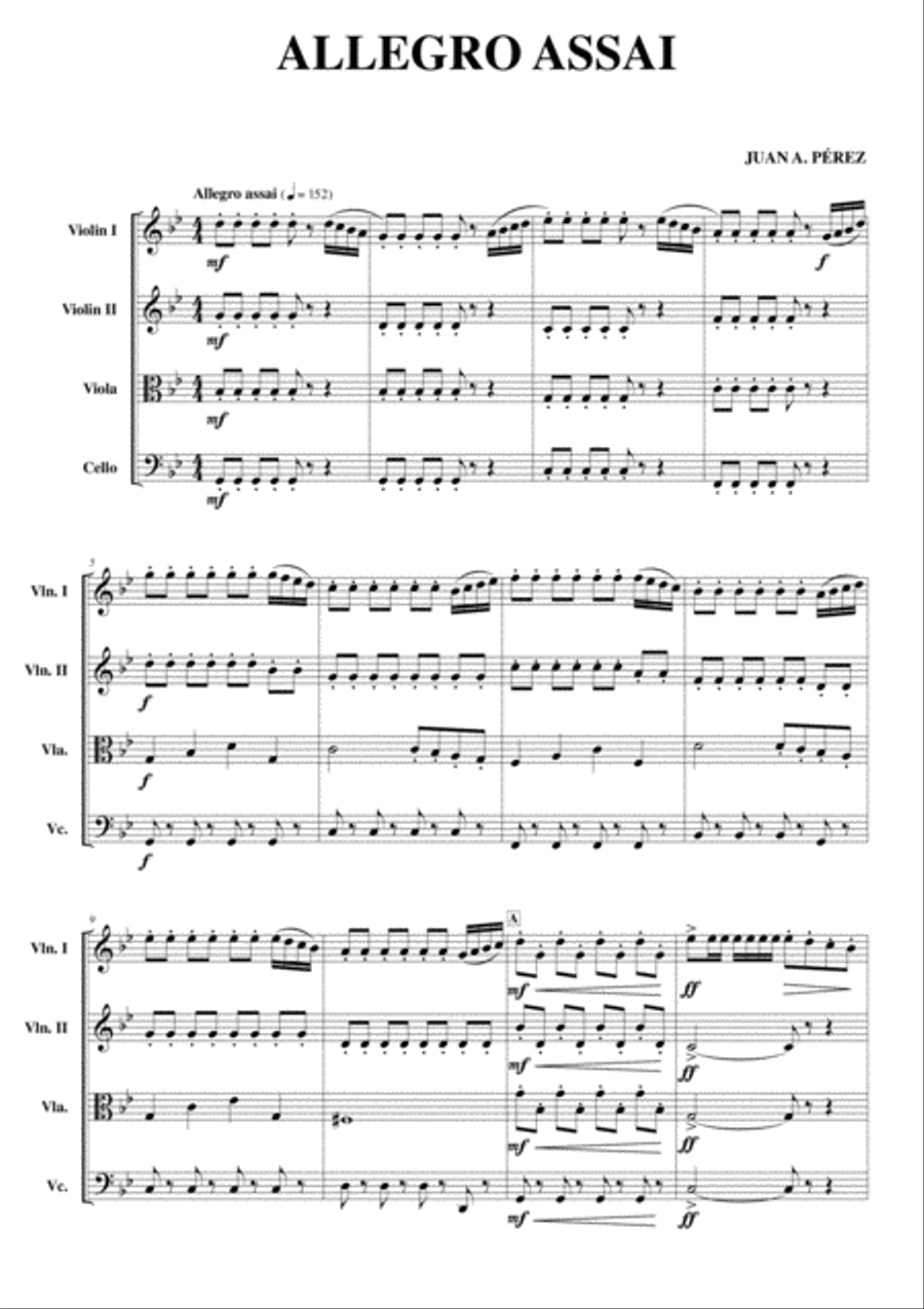 Allegro Assai String Quartet scores gallery preview page 2