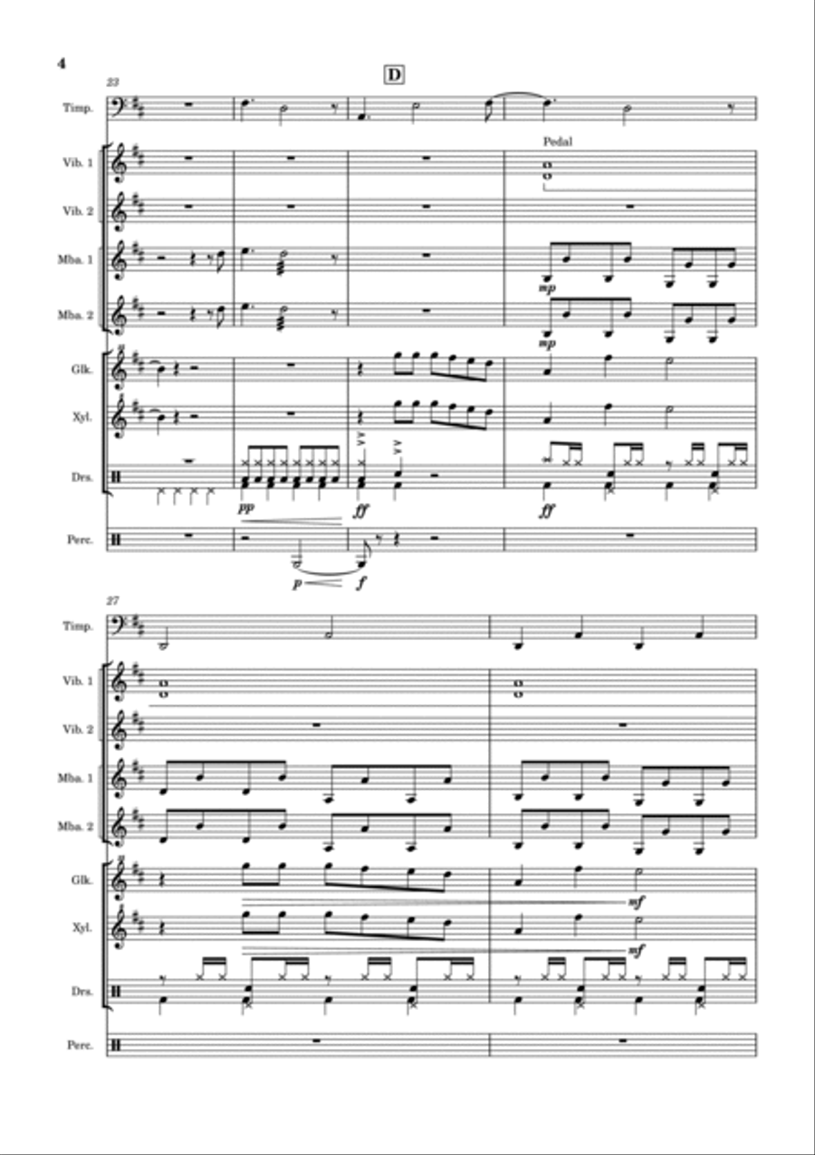When Can I See You Again? Percussion Ensemble scores gallery preview page 4