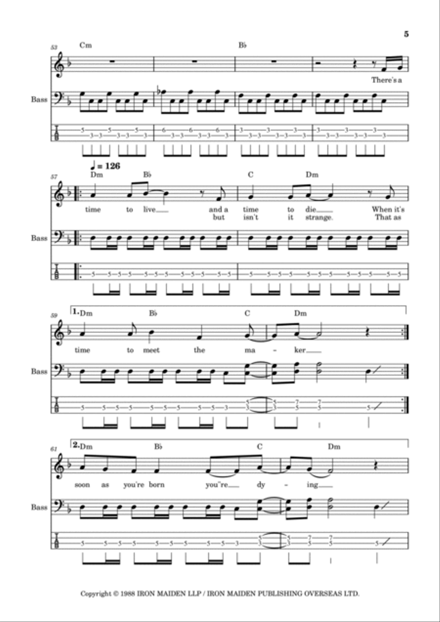 The Clairvoyant The Clairvoyant Bass Guitar scores gallery preview page 5