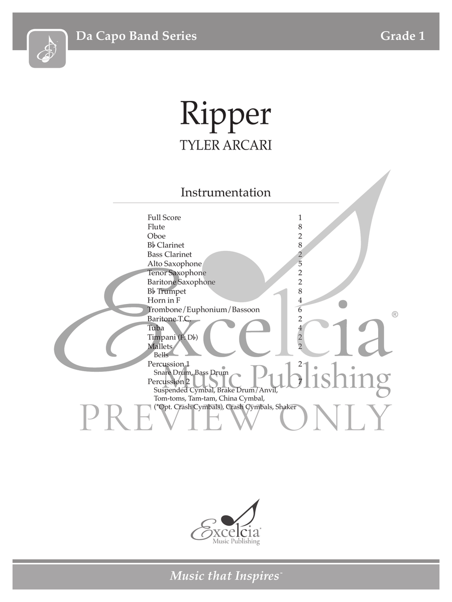 Ripper (Score) Concert Band scores gallery preview page 2