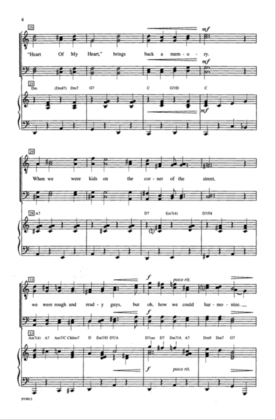 (The Gang That Sang) Heart of My Heart Men's Choir scores gallery preview page 4