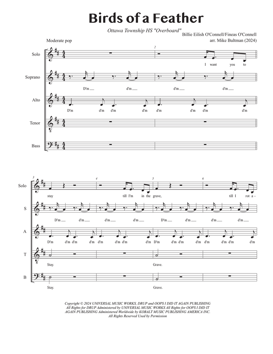 Birds Of A Feather 4-Part scores gallery preview page 1