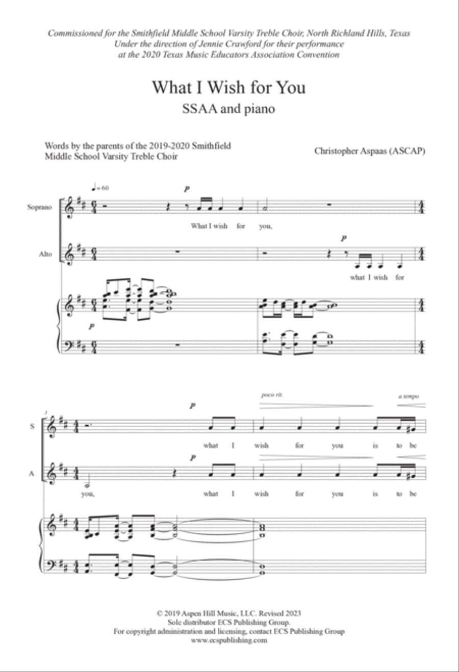 What I Wish For You SSAA scores gallery preview page 3