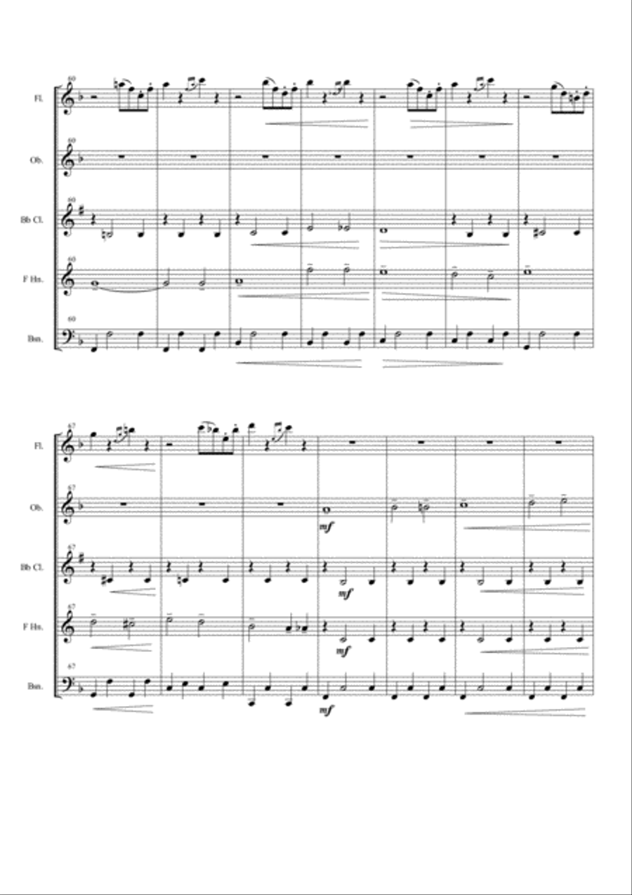 Entry Of The Gladiators for Woodwind Quintet Woodwind Quintet scores gallery preview page 6