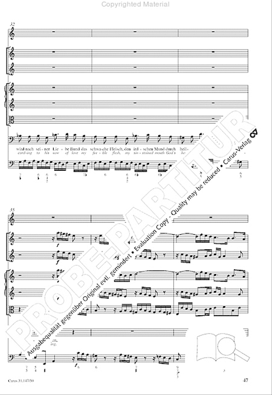 Heart and mouth and thought and action (Herz und Mund und Tat und Leben) (Herz und Mund und Tat und Leben) 4-Part scores gallery preview page 49