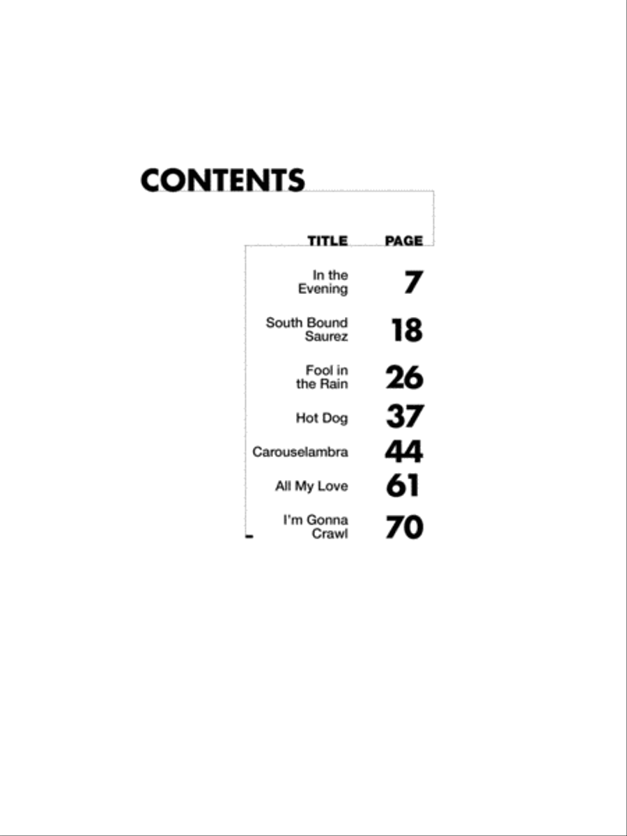 Led Zeppelin -- In Through the Out Door Platinum Guitar Electric Guitar scores gallery preview page 4
