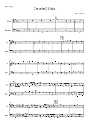 Canon in D Major (Johann Pachelbel) for Oboe & Bassoon Duo