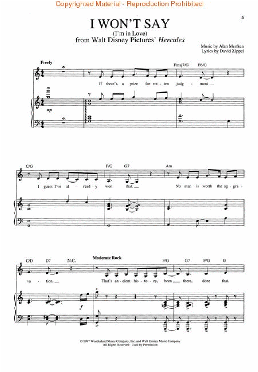 Disney Pop/Rock for Teens Voice scores gallery preview page 2