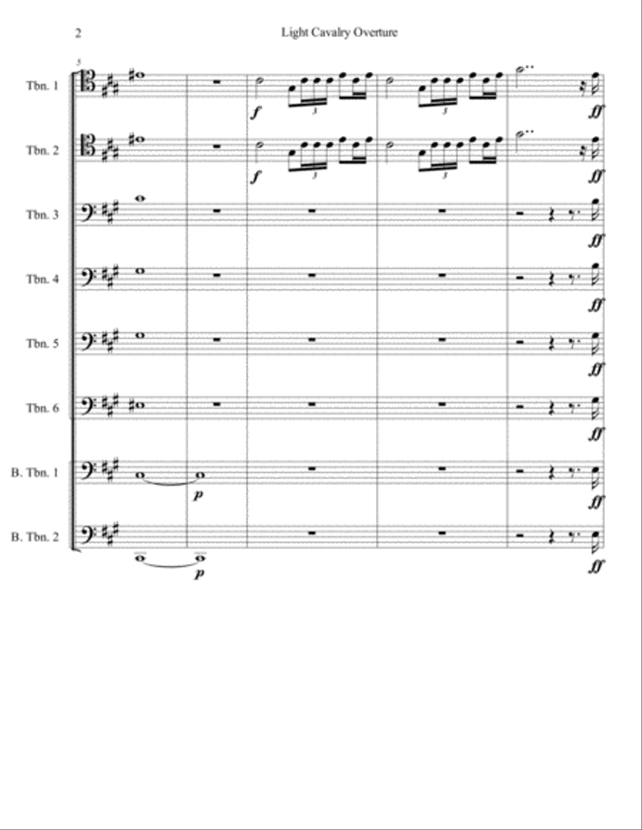 Light Cavalry Overture Light Cavalry Overture Brass Ensemble scores gallery preview page 2